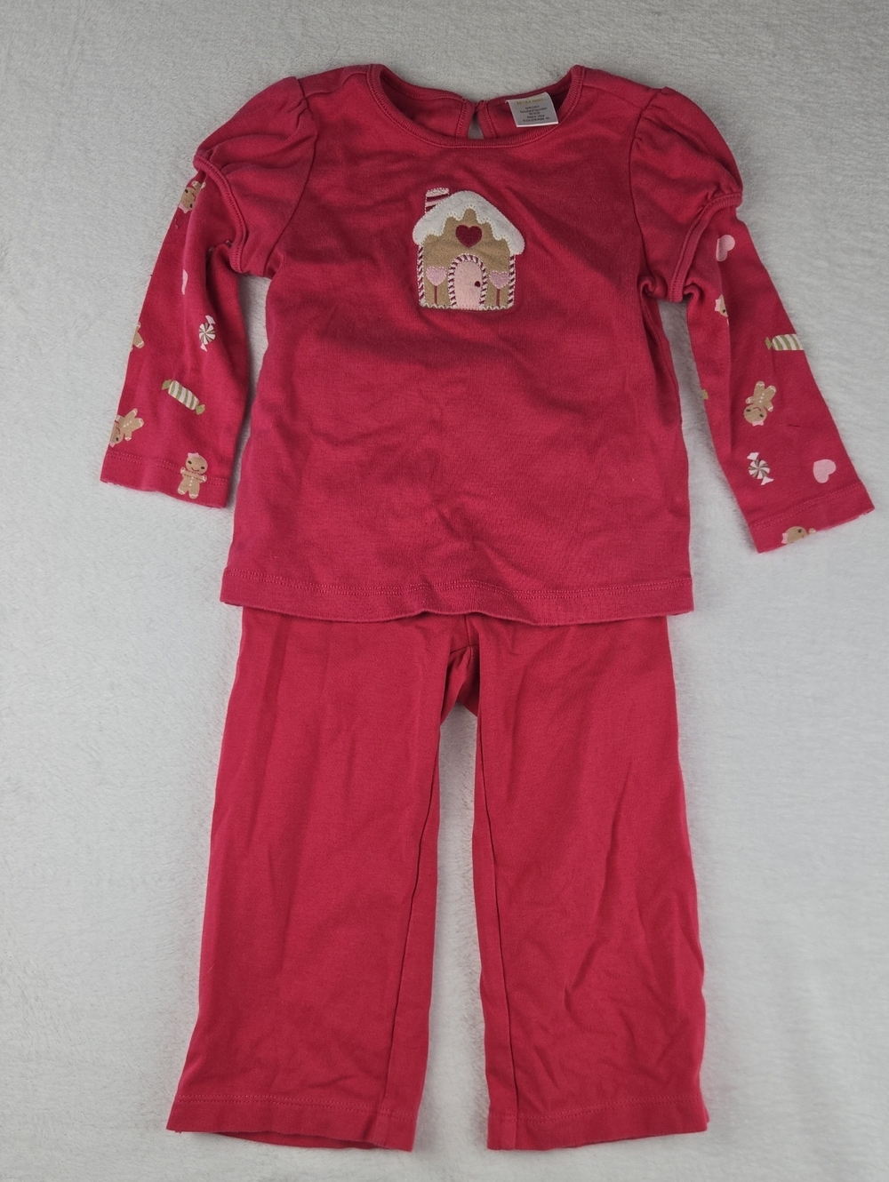 Gymboree Gingerbread Christmas Outfit Girls Size 18-24 Long Sleeve Pants